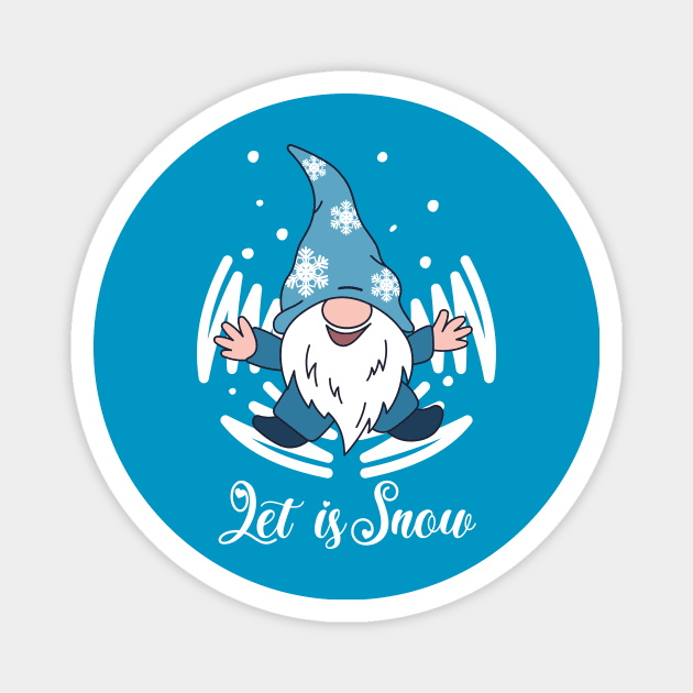 Merry Christmas Gnome Magnet by My Happy-Design